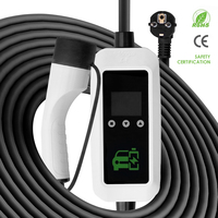 Nouvelle borne de recharge portable pour véhicule électrique 16A 3,5 kW, station de charge rapide AC avec protection contre les fuites et les surintensités, interface Type 2 réglable