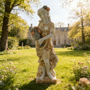 Escultura de Jardín de Tamaño Real, Colorida, de Mármol, Tallada a Mano, Diseño Europeo, para Decoración de Jardín - Product Image 6