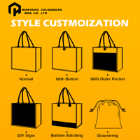 Bolsa de Lona Estilo Náutico con Bolsillo Exterior, Cierre de Cremallera Superior, Bolsa de Lona Personalizada Reutilizable para Artículos Esenciales Diarios