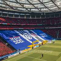Bannière en tissu grand format à succès avec logo personnalisé, couleurs sur mesure, drapeaux et bannières promotionnels personnalisés en usine pour événements sportifs