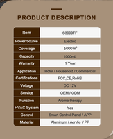 Diffuseur d'huiles essentielles sans eau grande capacité CNUS S3000TF, diffuseur d'arômes de luxe pour hall d'hôtel, machine à huiles aromatiques