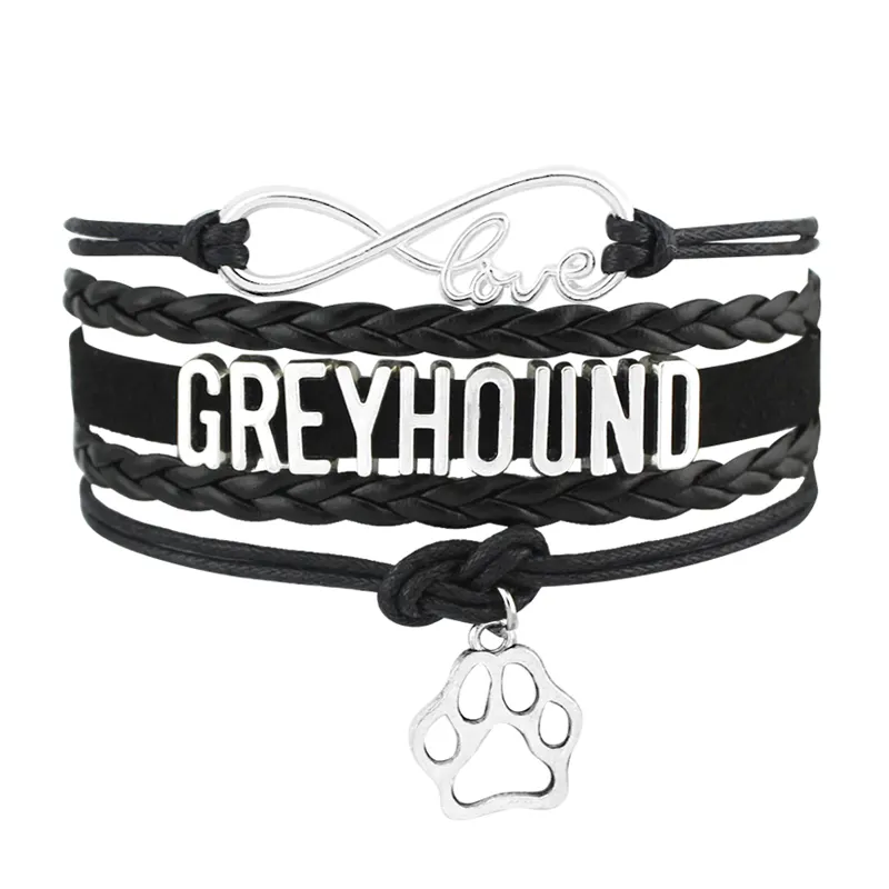 Manufacturer Infinity Love Boxer Boston Terrier St Bernard Grey Hound Newfoundland Weimaraner Scotties Dog Bracelets for Women