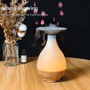 Diffuseur d'arômes miniature JCSY 0,5 L, alimenté par USB, humidificateur à huiles essentielles de type brume, pour usage domestique et commercial, finition grain de bois clair - Product Image 4