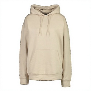 Sudadera con Capucha Unisex Extra Grande de Forro Polar, Color Sólido, Informal, con Bolsillo, para Otoño, Corte Regular, de Algodón Tejido - Product Image 1