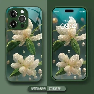 2023ใหม่น่ารักดอกไม้กันกระแทกแก้วกรณีโทรศัพท์สำหรับ <span class=keywords><strong>IPhone</strong></span> 13 12 Pro Max 11 14 Plus 3D ภาพสูงหญิงปก - Product Image 6