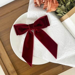 Sang Trọng Nhung Tóc Clip Với Bow Giáng Sinh Phụ Kiện Tóc Cho Phù dâu, Ủng Hộ Bên, Quà Tặng Bao Bì - Product Image 3