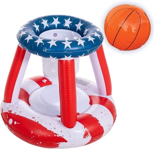 <span class=keywords><strong>Filet</strong></span> de volley-ball aquatique gonflable et cerceaux de <span class=keywords><strong>basket</strong></span>-ball Ensemble de flotteurs gonflables pour <span class=keywords><strong>piscine</strong></span> Jouets de natation - Product Image 3