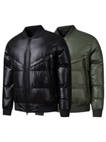 Veste d'hiver longue pour homme, de haute qualité, à capuche, rembourrée en coton épais et chaud, veste de football, veste d'extérieur noire avec logo personnalisé
