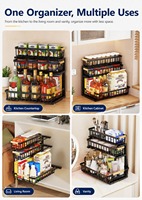 Onderkast organizer voor moderne keukenopbergruimte, onderkast organizer met multifunctionele uittrekbare organizer