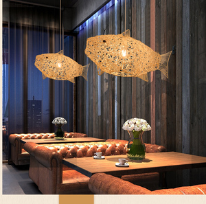 Lustre LED en rotin de style japonais, tressé à <span class=keywords><strong>la</strong></span> main, en forme de nid d'oiseau, pour installation dans un projet pastoral ou une maison de campagne. - Product Image 4