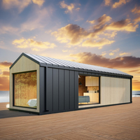 Maison préfabriquée de luxe en acier, conteneur, kit de montage, 2 chambres, usage familial, écologique, anti-corrosion, style villa chinoise