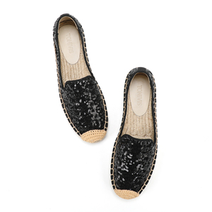 <span class=keywords><strong>Espadrilles</strong></span> plates Offre Spéciale confortables pour femmes respirantes de nombreuses perles avec fond épais chaussures brillantes faciles à porter - Product Image 4