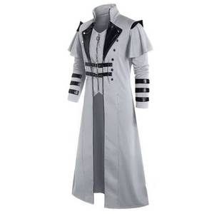 MS Medieval Anime Cosplay Costumes <b>Men's</b> Clothing Vintage Black Long Jacket <b>Gothic</b> Steampunk Punk Trench Noble Knight <b>Clothes</b> - Product Image 5