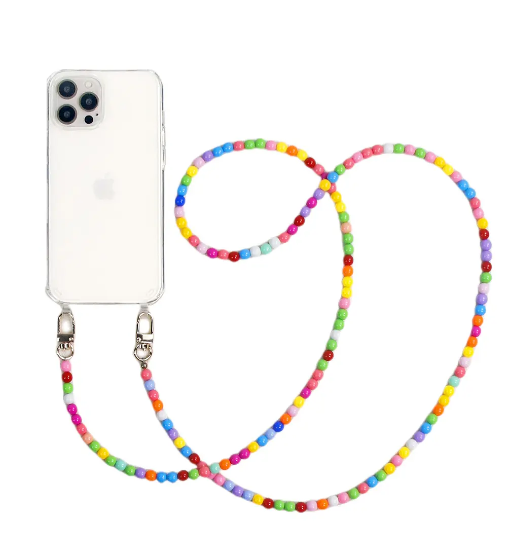 Luxury Pearl Lanyard Crossbody Clear Phone Case For iPhone 14 13 12 Pro Max 13 11 7 8 XS ,For iPhone 14 Pro Max Case