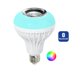 חכם RGB אלחוטי רמקול אור פסטיבל מסיבת מוסיקה Dimmable E27 12W LED הנורה מנורה