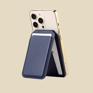 Yubo da bán buôn tùy chỉnh trường hợp từ điện thoại ví da kinh doanh tín dụng từ PU chủ thẻ da với đứng - Product Image 3