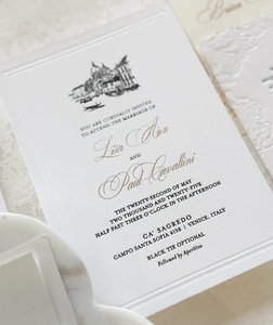 การ์ดเชิญงานแต่งงานพิมพ์นูนลาย<span class=keywords><strong>ดอกไม้</strong></span>บนกระดาษฝ้ายขายดี พร้อมการ์ดอวยพร - Product Image 2