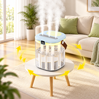 Diffuseur d'arômes à fonctionnement silencieux, grande production de brume, humidificateur rechargeable par USB, humidificateur à brume froide sans fil de 1350 ml