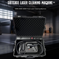Machine de nettoyage au laser à fibre portable de haute précision JPT MOPA Mini 100W 200W 300W avec valise à roulettes, pour éliminer la rouille des métaux