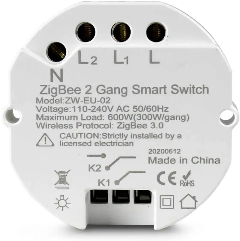 Zigbee 3.0 प्रकाश स्विच के साथ DIY ब्रेकर मॉड्यूल SmartThings Hubitat एप्लिकेशन रिमोट कंट्रोल घर 1/2 रास्ता Zigbee मिनी