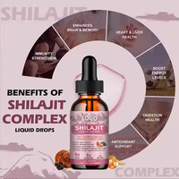 Pure Himalayan Shilajit Résine Liquide Gouttes Cerveau Booster Santé Suppléments Shilajit Boisson Énergisante