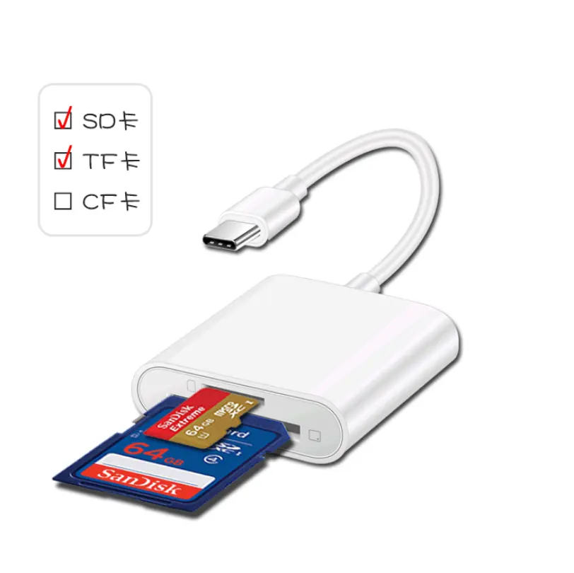 Suitable for Huawei, Xiaomi, , and other USB-C ports support TF card two-in-one card reader OTG