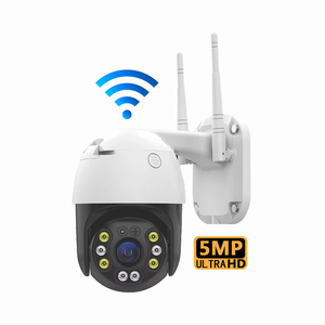 กล้องรักษาความปลอดภัยกลางแจ้ง 5MP Wifi PTZ IP66 กันน้ำ มองเห็นสีในเวลากลางคืน ตรวจจับความเคลื่อนไหว กล้องวงจรปิด CCTV แบบเน็ตเวิร์ค - Product Image 1