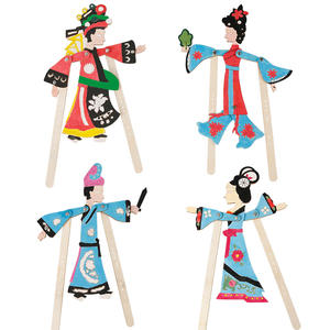 Théâtre <span class=keywords><strong>de</strong></span> <span class=keywords><strong>marionnettes</strong></span> en bois DIY pour enfants, kit d'assemblage artisanal <span class=keywords><strong>de</strong></span> culture traditionnelle pour la maternelle - Product Image 5