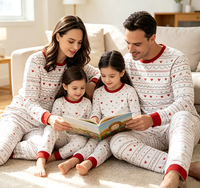 Maßgeschneiderte Neue Designs Familien-Pyjama-Set Baumwolle Weihnachts-Schlafanzüge für Frauen Männer Kinder Baby Bambus Weihnachten Passende Mutter-Kind-Pyjamas