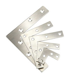 Supports d'angle en acier inoxydable en forme de T et de L pour meubles et étagères, connecteurs métalliques durables avec trous pour une fixation sécurisée - Product Image 3