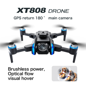 Nouveau modèle XT808 Drone débutant avec évitement d'obstacles, GPS, Quadricoptère RC, Caméra vidéo 4K, FPV, Écran, Télécommande, Pliable <span class=keywords><strong>en</strong></span> plastique - Product Image 3