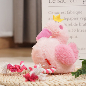 Jouets pour chiens pour l'auto-entretenissement, soulagement de l'ennui, vocalisation, à mâcher, nettoyage des dents, en peluche, élégant en forme de cygne, grand modèle - Product Image 3