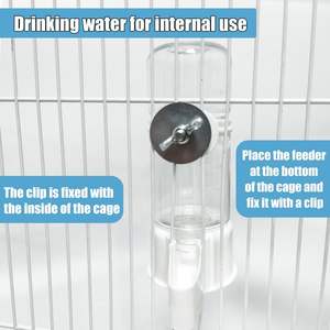 Tempat Makan Burung Grosir, Tempat Minum Burung Beo, Tempat Makan Merpati dan Burung Pipit, Dispenser Makanan Transparan untuk Tempat Minum dan Makan Burung Otomatis - Product Image 5