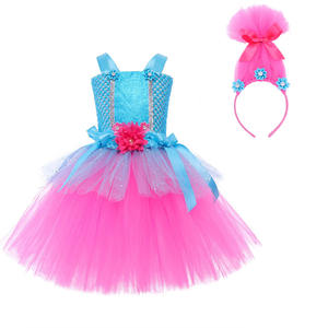 2024 Halloween elfe Cosplay Performance porter carnaval filles fête d'anniversaire Tutu robe Trolls coquelicot princesse robe Costumes - Product Image 5