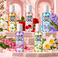 Minyak Parfum Rambut Private Label Oem Odm Ekstrak Camellia Wild Rose Hyacinth Daffodil Perbaiki Rambut Kering Mengembang Rusak 100Ml