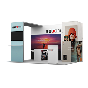 Yobocexpo tradeshow LED Backdrop thiết kế hiển thị Booth Hot triển lãm đứng quần áo móc áo đồ nội thất cho triển lãm thương mại thiết bị - Product Image 2