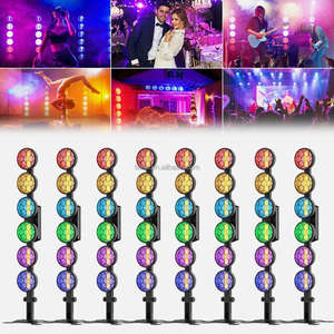 TIITEE 6 uds 60W FOS Retro Blinder Light COB RGB Pixel Control Matrix Fixture Audience Stage Lighting LED Vintage Stage Light - Product Image 1