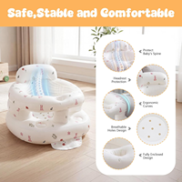 Siège gonflable portable pour bébés de 3 à 36 mois, chaise gonflable pour tout-petits avec barrières de sécurité