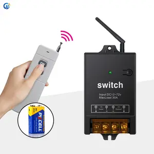 household long distance DC 12v 24V 36V 48V 60V 72V Light 40A Relay RF433 Wireless Remote Control Switch for water pump and motor