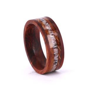 En Titane sur mesure Résultats En Acier Avec Incrustation En Bois Biseauté Bords Pendentif En Acier/Perles - Product Image 6