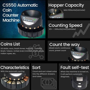 Machine <span class=keywords><strong>de</strong></span> comptage <span class=keywords><strong>de</strong></span> pièces <span class=keywords><strong>de</strong></span> monnaie <span class=keywords><strong>de</strong></span> haute qualité, machine à estamper les pièces <span class=keywords><strong>de</strong></span> monnaie, machine <span class=keywords><strong>de</strong></span> tri et <span class=keywords><strong>de</strong></span> classification des pièces USD/Euro/Canada - Product Image 2