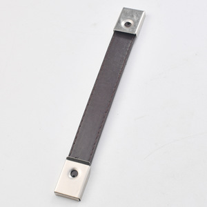 หูหิ้วกระเป๋าหนังสีดำ หูหิ้วเหล็กพกพาสะดวกพร้อมปลายโลหะ - Product Image 3