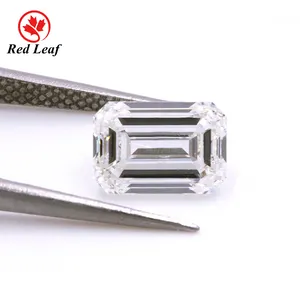 Redleaf Diamond IGI GIA Certificat 1CT 2 Carat Emerald Cut Loose Synthetic Lab Créé HPHT CVD Lab Grown Diamond