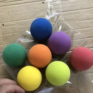 Free Shipping Custom Logo 60mm 6CM High Bounce Pure Rubber Red Yellow Blue Green Orange Black White Purple Kinesio Squash Balls