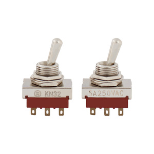 สวิตช์แบบกด Kn32 6 ขา SPDT AC 250V 5A 12 มม. เปิด-ปิด ขั้วต่อแบบสกรู ตัวเรือนพลาสติก - Product Image 2