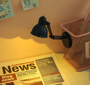 מנורת ספר מיני פרח קליפ עם סוללת כפתור, 6 סגנונות-אור ללא ידיים לספרים, מיטות מתכת, לוקרים - Product Image 6