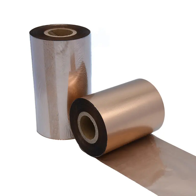 Ruban de transfert thermique de couleur ruban de cire/résine de qualité supérieure d'or métallique emmêlé pour le zèbre
