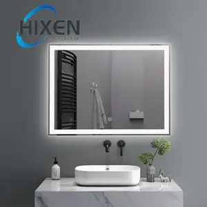 HIXEN 18-2B chinesischer Lieferant wasserdichter rahmenloser badezimmer-Bildschirm Funktionen kundenspezifischer led-smart-spiegel