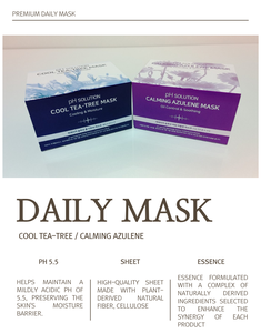 Korean skin care PH Solution Korean Facial <b>Face</b> Sheet Mask Cool Tea <b>Tree</b> Oil Infused Calming Soothing Hydrating Brightening - Product Image 4