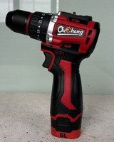 Perceuse sans fil DC à moteur sans balais, 2 vitesses 400-1600 tr/min, 5C 1500 mAh, perceuse électrique portable rechargeable pour travaux de bricolage